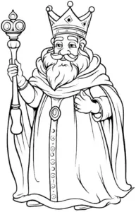 majestetischer-koenig-mit-zepter-ausmalbild