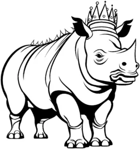 majestetisches-nashorn-mit-krone-ausmalbild