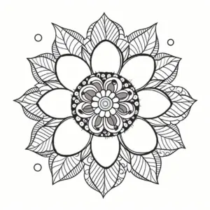 mandala-blume-mit-dekorativen-blaettern-und-kreisen