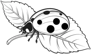 marienkaefer-auf-blaettern-mit-punkten