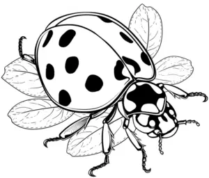 marienkaefer-mit-blaettern-ausmalbild