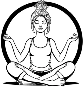 meditation-ausmalbild-mit-frau-im-rundkreis