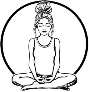 meditierende-frau-im-kreis-ausmalbild