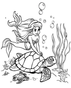 meerjungfrau-mit-schildkroete-und-blubberblasen