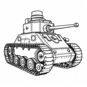militaer-panzer-auf-plattform-ausmalbild