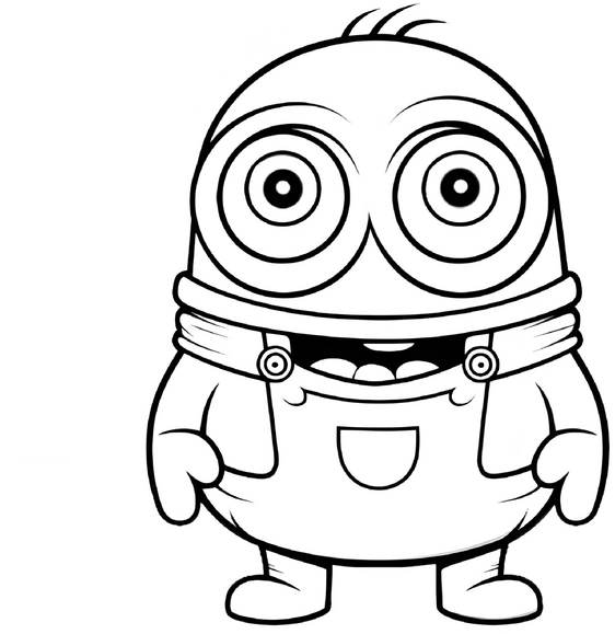 minion-ausmalbild-mit-grossen-augen-runder-form