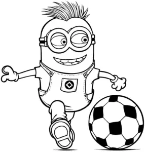 minion-mit-fussball-ausmalbild