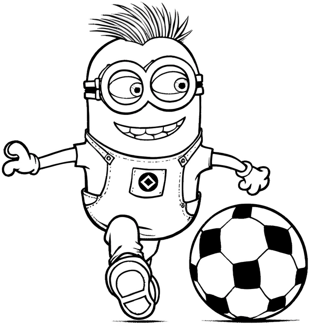 minion-mit-fussball-ausmalbild