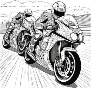 motorrad-rennen-ausmalbild-mit-rennfahrern