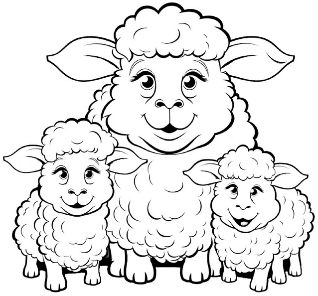 mutter-und-babyschafe-ausmalbild