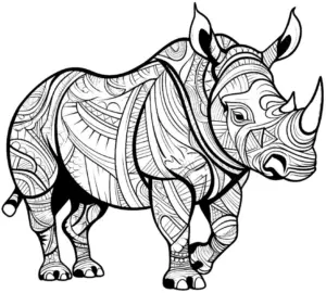nashorn-mit-geometrischem-muster-ausmalbild