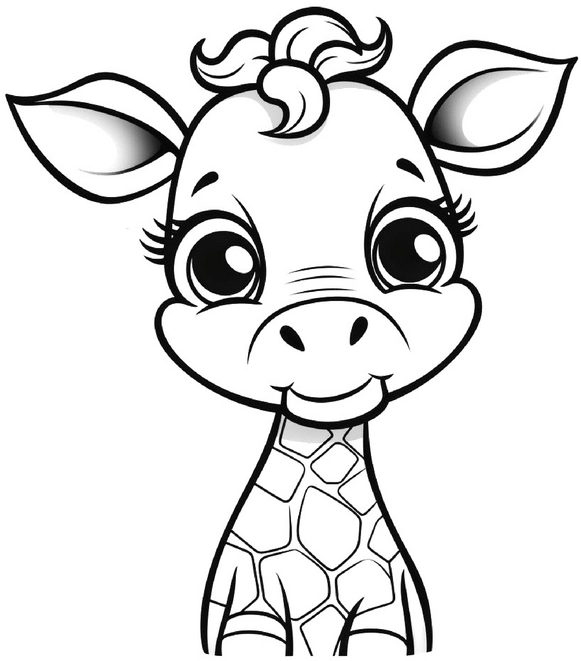 niedliche-baby-giraffe-ausmalbild
