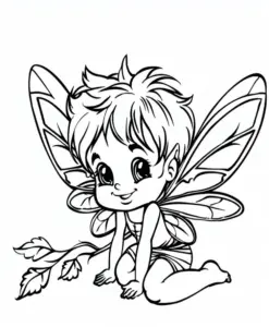 niedliche-fee-mit-bunten-fluegeln-und-blaettern