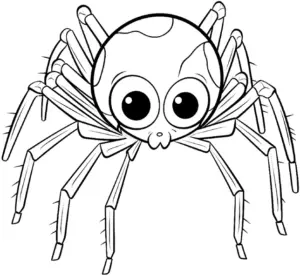 niedliche-spinne-ausmalbild-mit-grossen-augen