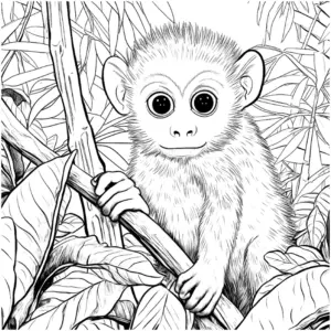 niedlicher-affe-im-dschungel-ausmalbild