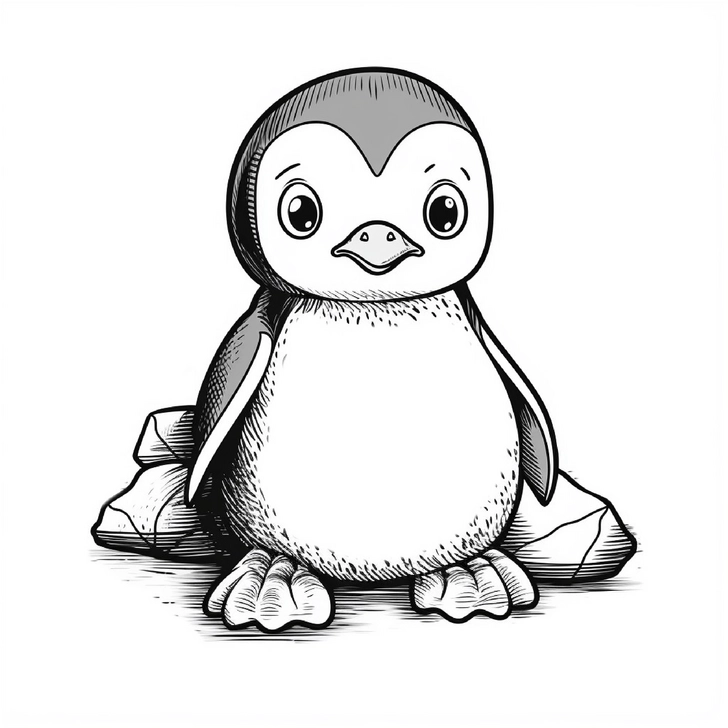 niedlicher-baby-pinguin-ausmalbild-vorlage