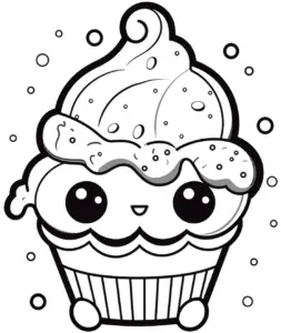 niedlicher-cupcake-ausmalbild-mit-grossen-augen