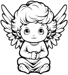 niedlicher-engel-mit-grossen-fluegeln-zum-ausmalen