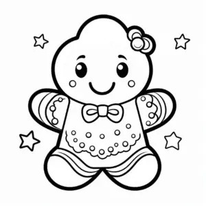 niedlicher-keks-ausmalbild-mit-schleife-und-sternen