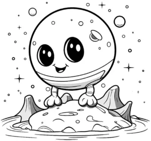 niedlicher-planet-im-weltall-ausmalbild