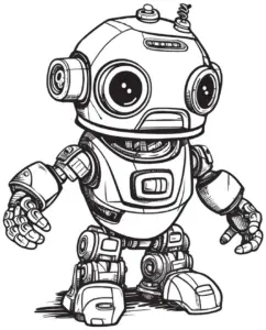 niedlicher-roboter-mit-grossen-augen-und-mechanischen-gliedmaessen