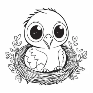 niedlicher-vogel-im-nest-ausmalbild