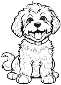 niedlicher-welpe-ausmalbild-mit-lockigem-fell