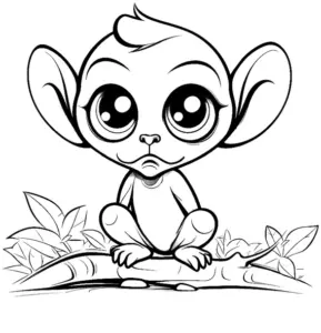 niedliches-aeffchen-auf-einem-baumstamm