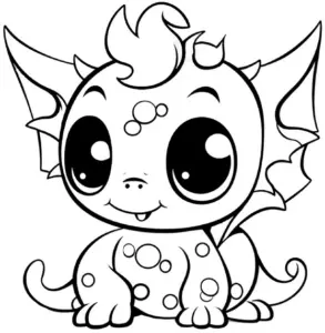 niedliches-ausmalbild-baby-drache-mit-grossen-augen
