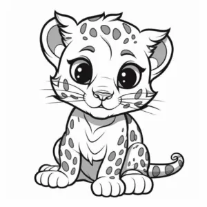 niedliches-ausmalbild-baby-leopard-mit-flecken