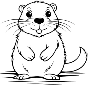 niedliches-ausmalbild-eines-biber-mit-buschigem-schwanz