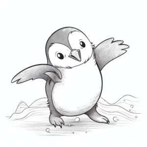 niedliches-ausmalbild-eines-fröhlichen-pinguins