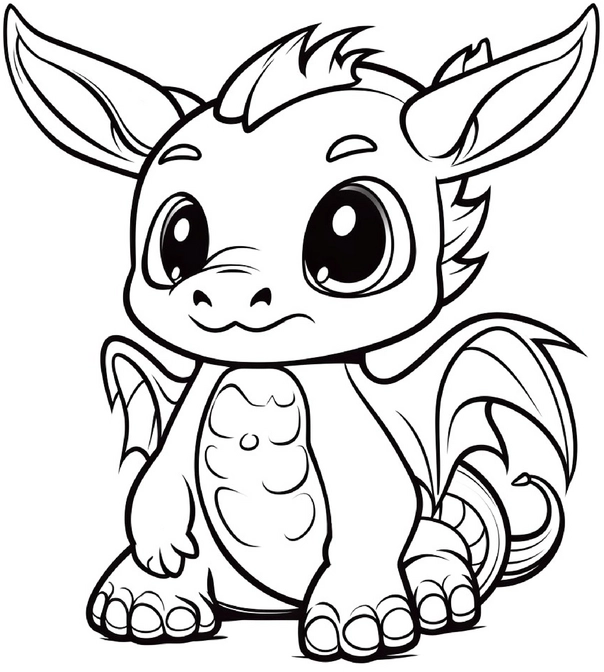 niedliches-ausmalbild-eines-jungen-drachen