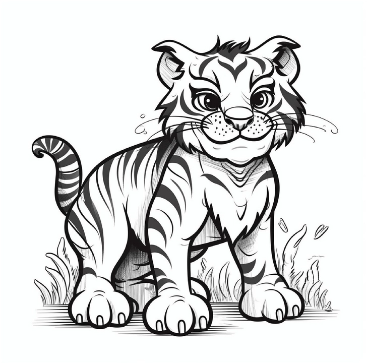 niedliches-ausmalbild-eines-tigers-mit-klaren-konturen