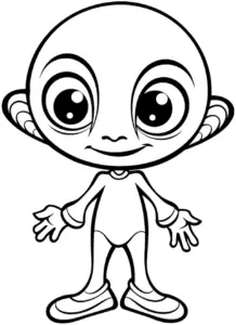 niedliches-ausmalbild-mit-ausserirdischem-und-grossen-augen