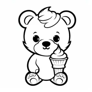 niedliches-ausmalbild-mit-baer-und-eisbecher
