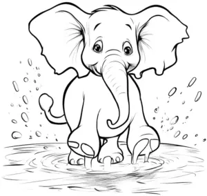niedliches-ausmalbild-mit-elefant-im-wasser