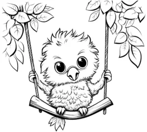 niedliches-ausmalbild-mit-voegelchen-auf-schaukel