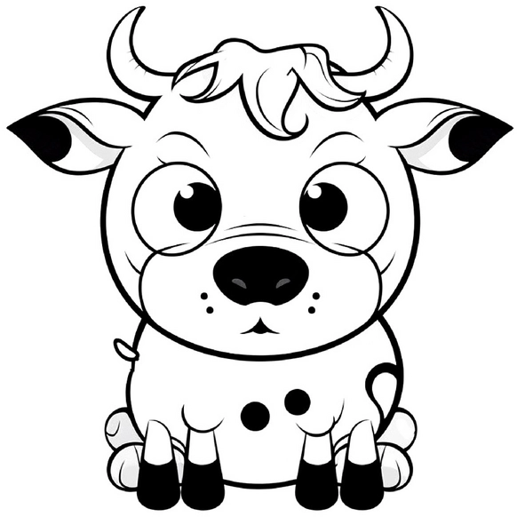 niedliches-ausmalbild-von-einem-kalb