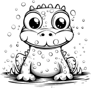 niedliches-ausmalbild-von-jungem-krokodil-im-wasser