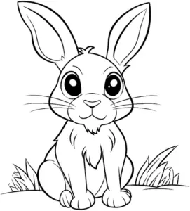 niedliches-kaninchen-ausmalbild-fuer-kinder