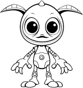 niedliches-roboterwesen-ausmalbild