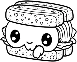 niedliches-sandwich-ausmalbild-mit-grossem-gesicht