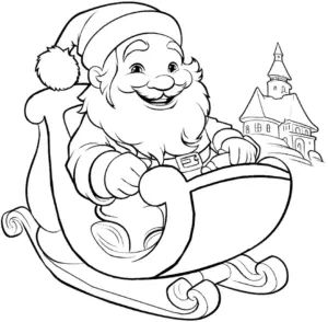 nikolaus-im-schlitten-mit-weihnachtsgebaeude