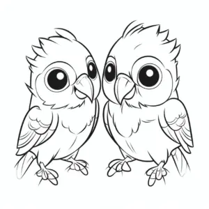 nymphensittiche-mit-grossen-augen-ausmalbild