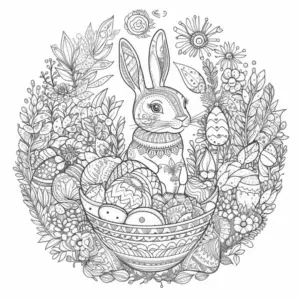 osterhase-mit-ostereiern-in-blumen-arrangement