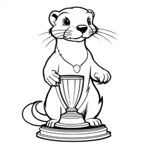 otter-mit-pokal-auf-sockel
