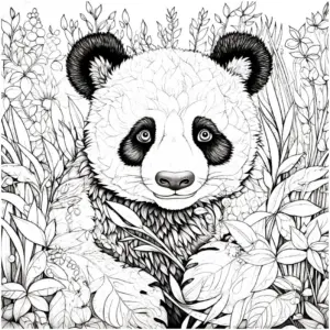 panda-in-blumen-ausmalbild