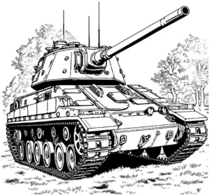 panzer-ausmalbild-mit-details-und-formen