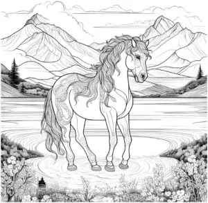 pferd-in-malerischer-berglanschaft